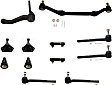 12-Piece Kit Front Suspension Kit, Includes (4) Ball Joint, (4) Tie Rod End, (2) Tie Rod Adjusting Sleeve, (1) Idler Arm and (1) Center Link