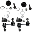 2005 Nissan Titan - 6-Piece Kit Front, Driver and Passenger Side Suspension Kit, Includes (4) Ball Joint and (2) Sway Bar Link
