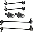 6-Piece Kit Front, Driver and Passenger Side Suspension Kit, Includes (2) Ball Joint and (4) Sway Bar Link