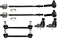 8-Piece Kit Front, Driver and Passenger Side Suspension, Includes (2) Ball Joint, (2) Sway Bar Link, and (4) Tie Rod End