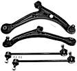 4-Piece Kit Front, Driver and Passenger Side, Lower Control Arm Kit, Includes (2) Control Arm and (2) Sway Bar Link