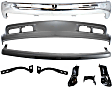 6-Piece Kit Front Bumper Chrome, Includes (1) Bumper Trim, (1) Bumper, (1) Valance and (3) Bumper Bracket