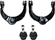 4-Piece Kit Front, Driver and Passenger Side, Upper Control Arm Kit, Includes (2) Ball Joint and (2) Control Arm
