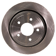 2-Wheel Set Rear Brake Disc and Pad Kit, Plain Surface 5 Lugs 294.89 mm, Includes (1) Brake Pad Set and (2) Brake Disc