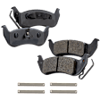 2-Wheel Set Rear Brake Disc and Pad Kit, Plain Surface 5 Lugs 294.89 mm, Includes (1) Brake Pad Set and (2) Brake Disc