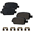 2-Wheel Set Rear Brake Disc and Pad Kit, Plain Surface 5 Lugs 288.04 mm, Includes (2) Disc and (1) Pad Set