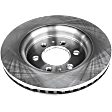 2018 Ford Expedition - 2-Wheel Set Front Brake Disc and Pad Kit, Plain Surface, 6 Lugs, 350.01 mm, 3.5L 6Cyl, Includes (2) Disc and (1) Pad Set