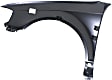 2009 Audi A3 - 2-Piece Kit Front, Passenger Side Fender, For Models Without Side Marker Light, Includes (1) Fender and (1) Fender Support