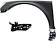 2-Piece Kit, Front, Driver Side Fender, For Models Without Side Marker Light, Includes (1) Fender and (1) Fender Support