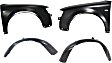 2003 Audi A4 Quattro - 4-Piece Kit Front, Driver and Passenger Side Fender, New Body Style, Includes (2) Fender and (2) Fender Liner