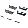 8-Piece Kit Front and Rear Brake Disc and Pad Kit, Cross-drilled and Slotted, 5 Lugs, Semi-Metallic, Pro-Line Series, Includes (4) Brake Disc and (2) Brake Pad Set