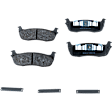 8-Piece Kit Front and Rear Brake Disc and Pad Kit, Cross-drilled and Slotted, 5 Lugs, Semi-Metallic, Pro-Line Series, Includes (4) Brake Disc and (2) Brake Pad Set