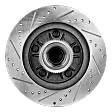 8-Piece Kit Front and Rear Brake Disc and Pad Kit, Cross-drilled and Slotted, 5 Lugs, Semi-Metallic, Pro-Line Series, Includes (4) Brake Disc and (2) Brake Pad Set
