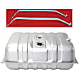 1979 Ford Bronco - 2-Piece Kit 25.5 gallons / 97 liters, Galvanized Steel Fuel Tank, 25.5 Gallon, 31-7/8" x 22-1/4" x 12-3/4", Lock Ring Kit Included, GAS, Includes (1) Fuel Tank and (1) Fuel Tank Strap