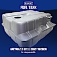 2-Piece Kit Galvanized Steel Fuel Tank, 20 gallons / 76 liters, Includes (1) Fuel Tank and (1) Fuel Tank Strap