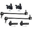 6-Piece Kit Front, Driver and Passenger Side Suspension Kit, Includes (2) Ball Joint, (2) Sway Bar Link, and (2) Tie Rod End