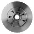 4-Wheel Set Front and Rear Brake Disc and Pad Kit, Plain Surface 7 Lugs Front-329.95 mm/Rear-347.98 mm Semi-metallic RWD Pro-Line Series, Includes (4) Brake Disc and (2) Brake Pad Set