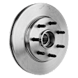 4-Wheel Set Front and Rear Brake Disc and Pad Kit, Plain Surface 7 Lugs Front-329.95 mm/Rear-347.98 mm Semi-metallic RWD Pro-Line Series, Includes (4) Brake Disc and (2) Brake Pad Set
