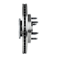 4-Wheel Set Front and Rear Brake Disc and Pad Kit, Plain Surface 6 Lugs Front-329.95 mm/Rear-347.98 mm Front-Ceramic/Rear-Semi-Metallic RWD Pro-Line Series, Includes (2) Pad Set and (4) Disc