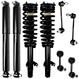 8-Piece Kit Front and Rear, Driver and Passenger Side Shock and Fully Loaded Strut with Sway Bar Links