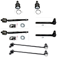8-Piece Kit Front, Driver and Passenger Side, Inner and Outer Tie Rod End Includes (2) Ball Joint, (2) Sway Bar Link and (4) Tie Rod End