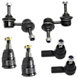 6-Piece Kit Front, Driver and Passenger Side, Lower Ball Joint Includes (2)Ball Joint, (2)Tie Rod End and (2)Sway Bar Link