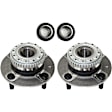 2-Wheel Set Rear Wheel Hub, 4 Lugs, With Bearing, Includes (2) Wheel Hub and (2) Wheel Bearing