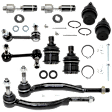 2006 Buick Rainier - 10-Piece Kit Front, Driver and Passenger Side, Outer Tie Rod End, RWD, AWD,  Includes (4) Ball Joint, (2) Sway Bar Link, and (4) Tie Rod End