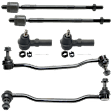 6-Piece Kit Front, Driver and Passenger Side Sway Bar Link, Includes (2) Sway Bar Link and (4) Tie Rod End