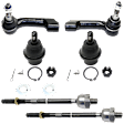 6-Piece Kit Front, Driver and Passenger Side, Inner and Outer Tie Rod End Includes (2) Ball Joint and (4) Tie Rod End
