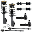 8-Piece Kit Front, Driver and Passenger Side Fully Loaded Strut, Includes (4) Tie Rod End, (2) Sway Bar Link and (2) Shock Absorber and Strut Assembly