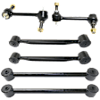 6-Piece Kit Rear, Upper and Lower Control Arm, includes (4) Control Arm and (2) Sway Bar Link