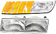2-Piece Kit Driver Side Halogen Headlight, With bulb(s), OE Replacement, Includes (1) Headlight and (1) Corner Light