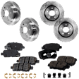 2013-2021 Nissan Altima - 4-Wheel Set Front and Rear Brake Disc and Pad Kit, Plain Surface 5 Lugs Front-294.89 mm/Rear-291.59 mm Ceramic Pro-Line Series, Includes (4) Brake Disc and (2) Brake Pad Set