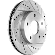 4-Wheel Set Front and Rear Brake Disc and Pad Kit, Cross-drilled and Slotted, 5 Lugs, Ceramic, Pro-Line Series