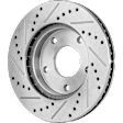 4-Wheel Set Front and Rear Brake Disc and Pad Kit, Cross-drilled and Slotted, 5 Lugs, Ceramic, Pro-Line Series
