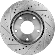 4-Wheel Set Front and Rear Brake Disc and Pad Kit, Cross-drilled and Slotted, 5 Lugs, Ceramic, Pro-Line Series
