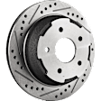 4-Wheel Set Front and Rear Brake Disc and Pad Kit, Cross-drilled and Slotted, 5 Lugs, Ceramic, Pro-Line Series