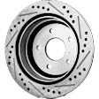 4-Wheel Set Front and Rear Brake Disc and Pad Kit, Cross-drilled and Slotted, 5 Lugs, Ceramic, Pro-Line Series