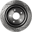 4-Wheel Set Front and Rear Brake Disc and Pad Kit, Cross-drilled and Slotted, 5 Lugs, Ceramic, Pro-Line Series