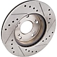 2011 Honda Civic - 4-Wheel Set Front and Rear Brake Disc and Pad Kit, Cross-drilled and Slotted, 5 Lugs, Front-261.7 mm/Rear-259.59 mm, Ceramic, With Rear Disc Brake, EX, EX-L, Hybrids and Si Models, 1.8L 4Cyl, Includes (4) Disc and (2) Pad Set