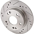 2006 Acura TSX - 4-Wheel Set Front and Rear Brake Disc and Pad Kit, Cross-drilled and Slotted, 5 Lugs, Front-299.97 mm/Rear-259.7 mm, Ceramic, Enginedesignationname: K24A2, Naturally Aspirated, GAS, 260 mm Rotor Diameter, 2.4L 4Cyl, Pro-Line Series