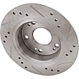 2006 Acura TSX - 4-Wheel Set Front and Rear Brake Disc and Pad Kit, Cross-drilled and Slotted, 5 Lugs, Front-299.97 mm/Rear-259.7 mm, Ceramic, Enginedesignationname: K24A2, Naturally Aspirated, GAS, 260 mm Rotor Diameter, 2.4L 4Cyl, Pro-Line Series