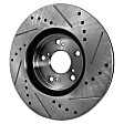 2006 Acura TSX - 4-Wheel Set Front and Rear Brake Disc and Pad Kit, Cross-drilled and Slotted, 5 Lugs, Front-299.97 mm/Rear-259.7 mm, Ceramic, Enginedesignationname: K24A2, Naturally Aspirated, GAS, 260 mm Rotor Diameter, 2.4L 4Cyl, Pro-Line Series