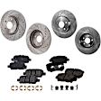 2015 Nissan Altima - 8-Piece Kit Front and Rear Brake Disc and Pad Kit, Cross-drilled and Slotted, Ceramic, engdesig: QR25DE, Naturally Aspirated, GAS, Nissan Engine, 2.5L 4Cyl, Pro-Line Series  Includes (4) Brake Disc and (2) Brake Pad Set