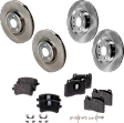 2016 Audi Q5 TDI Prestige S-Line - 8-Piece Kit Front and Rear Brake Disc and Pad Kit, Plain Surface, 5 Lugs, Organic, 3.0L 6Cyl, Pro-Line Series  Includes (4) Brake Disc and (2) Brake Pad Set