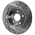 4-Wheel Set Front and Rear Brake Disc and Pad Kit, Cross-drilled and Slotted Front-295.8 mm/Rear-270 mm Ceramic Pro-Line Series, Includes (2) Brake Pad Set and (4) Brake Disc
