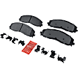 4-Wheel Set Front and Rear Brake Disc and Pad Kit, Cross-drilled and Slotted Front and Rear-363 mm RWD Pro-Line Series, Includes (4) Disc and (2) Pad Set