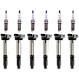 12-Piece Kit Ignition Coil, Includes (6) Ignition Coil and (6) Spark Plug
