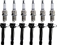 12-Piece Kit Ignition Coil, 6 Cylinder, 3.0/3.2/3.5 Liter Engine, Includes (6) Ignition Coil and (6) Spark Plug